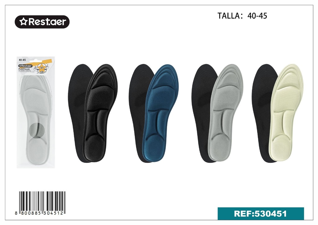 Plantillas de espuma para zapatos (hombres)
