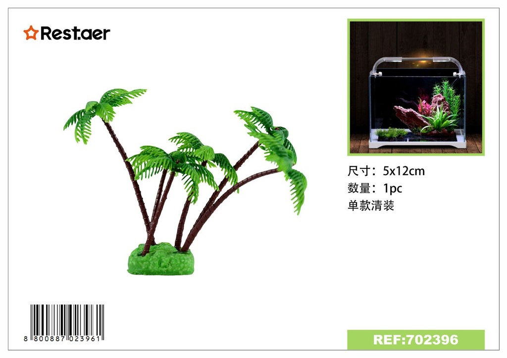 Adorno de acuario plantas 5x12cm para decoración acuática