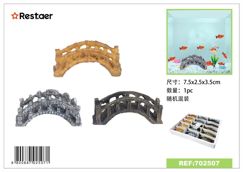 Adorno de acuario 7.5*2.5*3.5CM - Decoración para acuarios