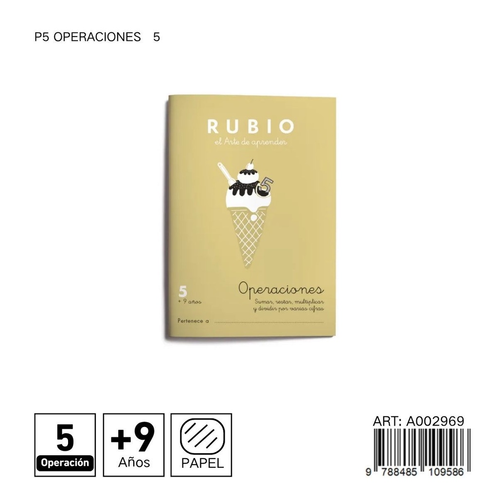 Cuaderno de matemáticas 5 - Operaciones 5