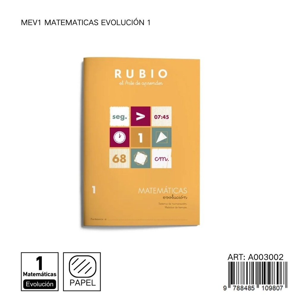 Cuaderno de matemáticas 1 - Material escolar