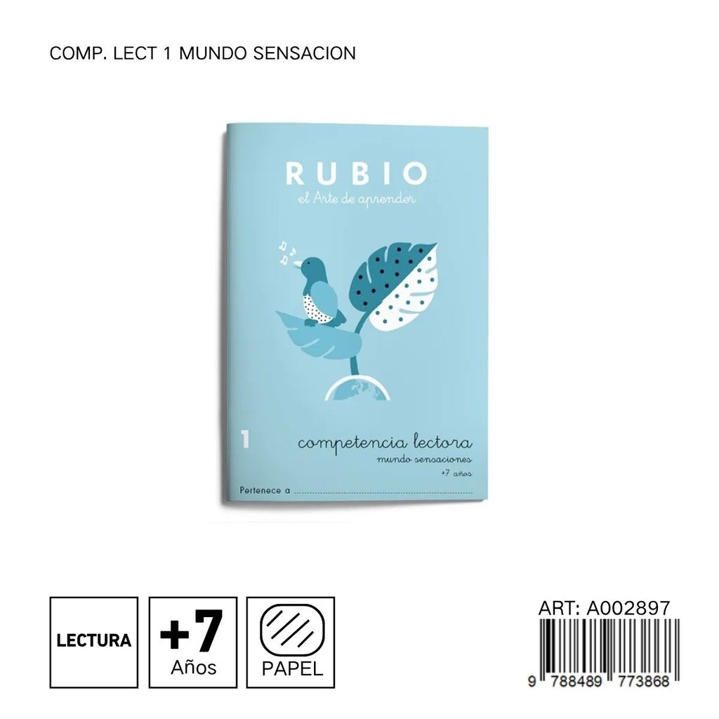 Cuaderno de ejercicios competencia lectora 1 para niños
