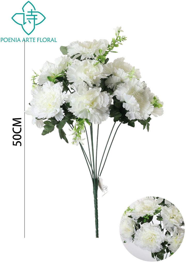 Ramo de 9 cabeza clavel - Decoración floral