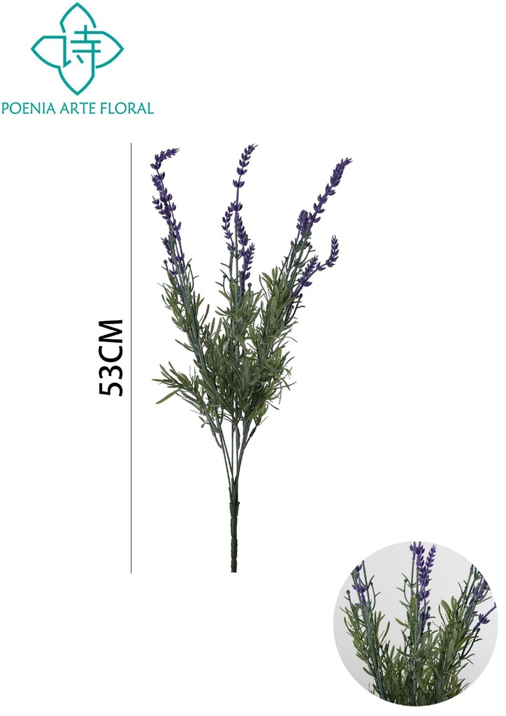 Decoración de flores - Ramal de lavanda 53cm