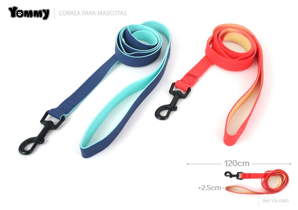 Corriente de PVC 2.5cm x 120cm - Correa para mascotas de nylon