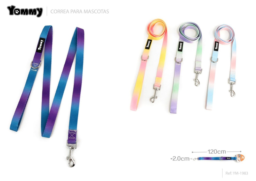 Correa para mascotas 2x120 cm - Accesorios de mascotas