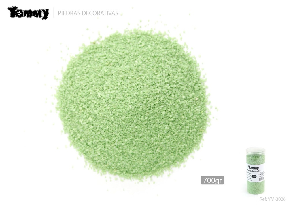 Arena verde pavo real decorativa para acuarios 700g - Decoración para acuarios