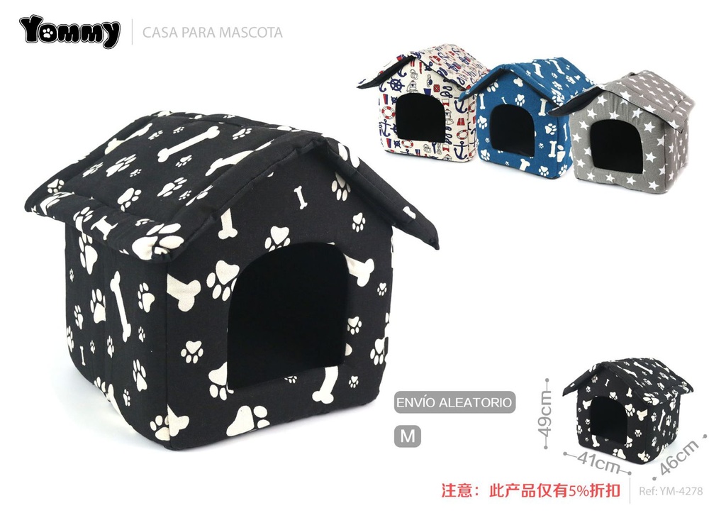 Caseta para mascotas M 46x49x41 cm - Accesorios para mascotas