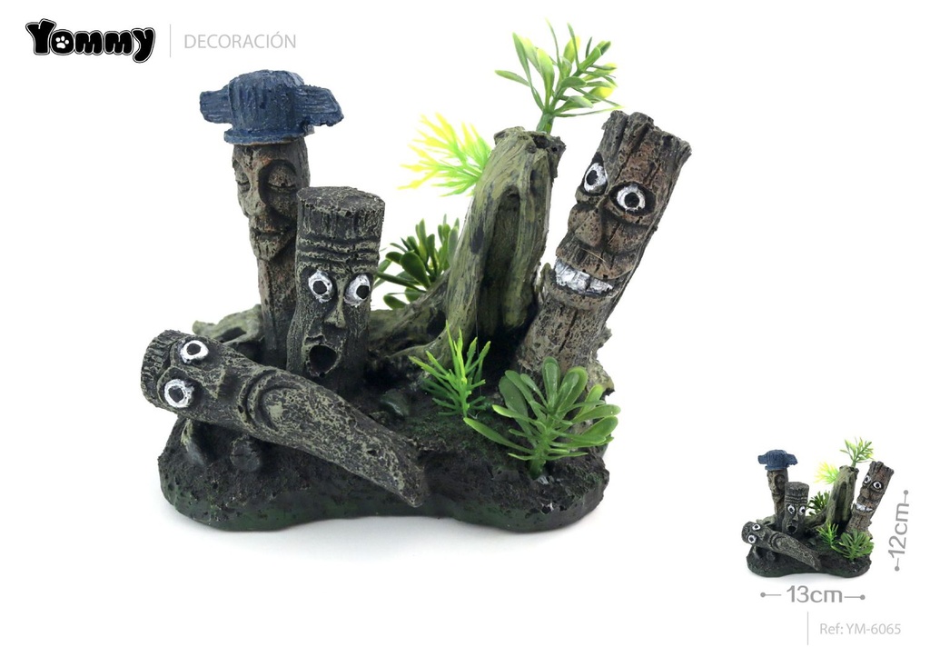 Decoración de acuario raíz de árbol 13x8x12 cm - Accesorios de acuario
