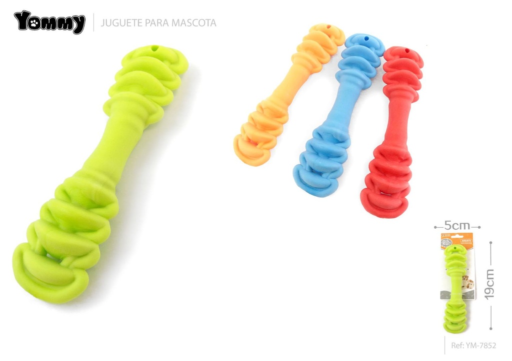 Juguete de goma en forma de mancuerna 19cm*5cm - Juguetes para mascotas
