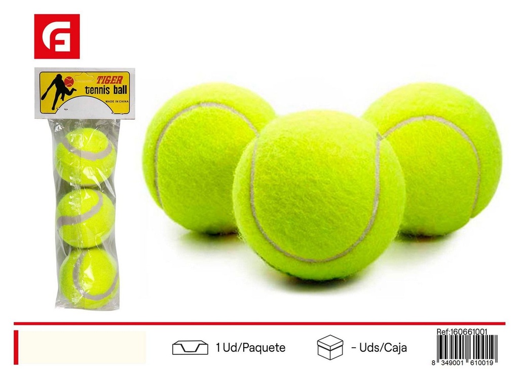 Pelotas de tenis 3 en bolsa - Juguetes deportivos