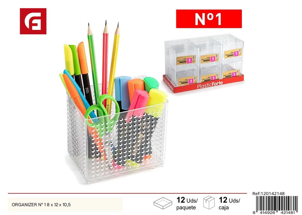 Organizador Nº 1 8x12x10.5 cm - Escritorio y organización de oficina