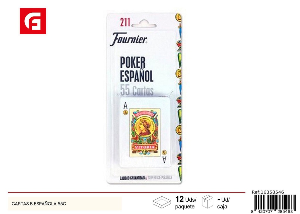 Baraja española de 55 cartas - Juguetes de cartas