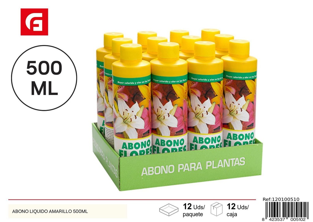 Abono líquido amarillo 500 ml - Accesorios para el jardín