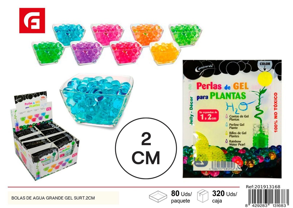 Bolas de agua grande 2 cm - Accesorios de jardín y fertilizantes