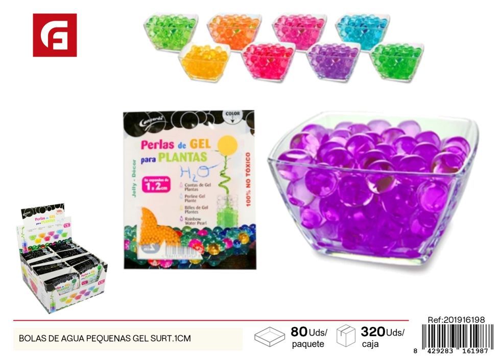 Bolas de agua pequeñas 1 cm surtido - Accesorios para manualidades