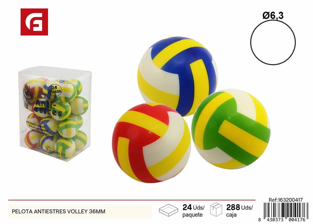 Bola antiestrés de voleibol 36 mm - Juguetes y entretenimiento