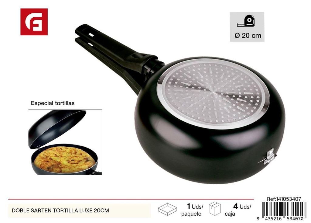 Doble sartén tortilla Luxe 20 cm - Utensilios de cocina