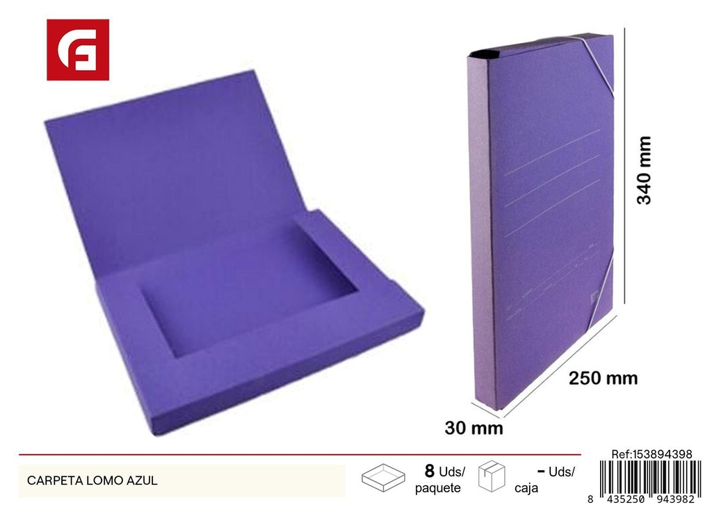 Carpeta lomo azul - Material de oficina y organizadores