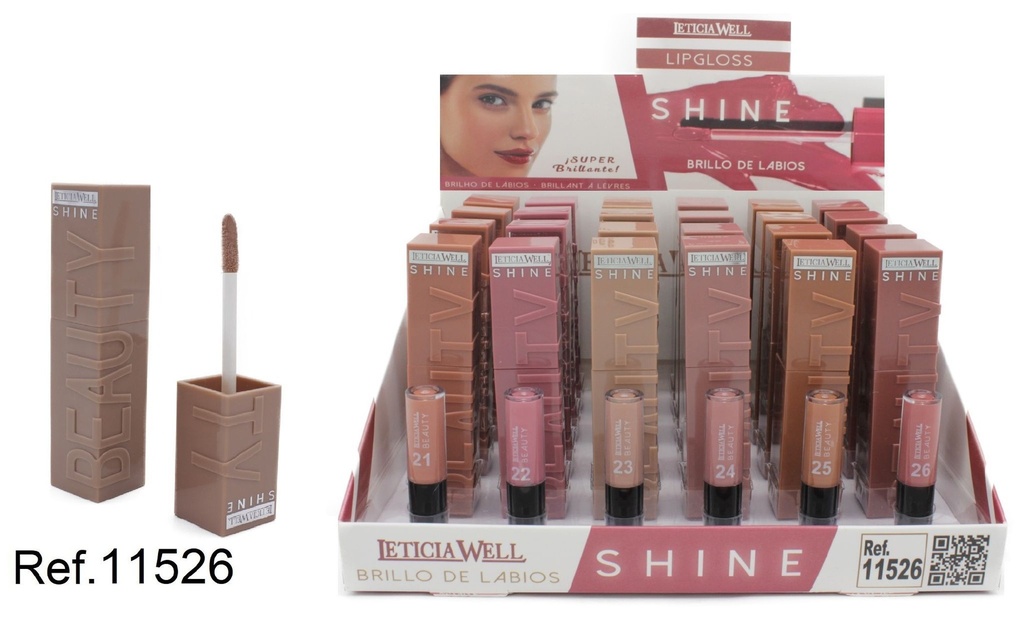 Lapiz labial cuadrado Beau.Shine 24/u 11526 - Cosméticos