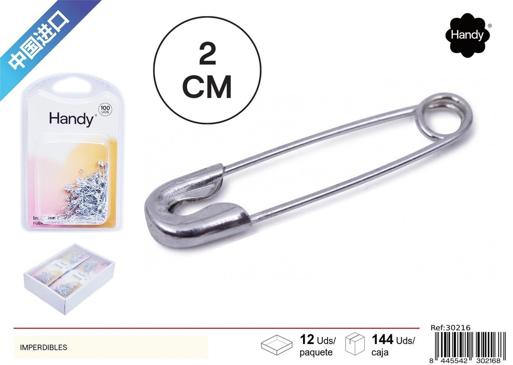 Imperdibles blancos (000#) - Accesorios de costura