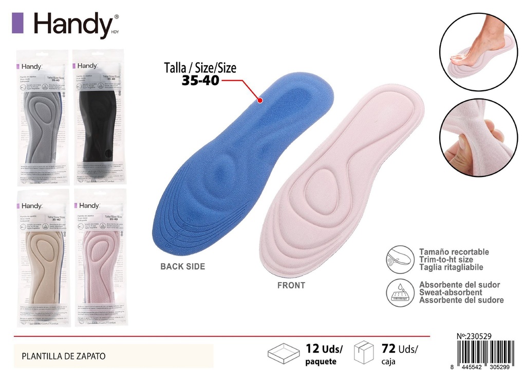 Plantilla de masaje en forma de anillo para tallas 35-40 - Plantillas confortables