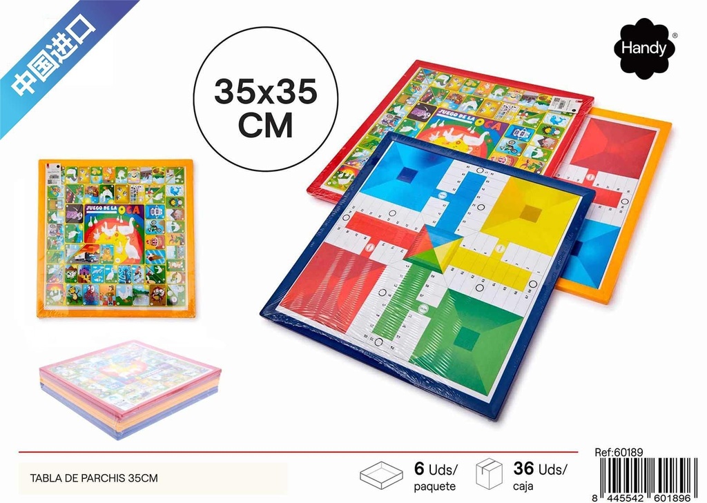 Tablero de Parchís y Oca 35 cm - Juegos de mesa y entretenimiento