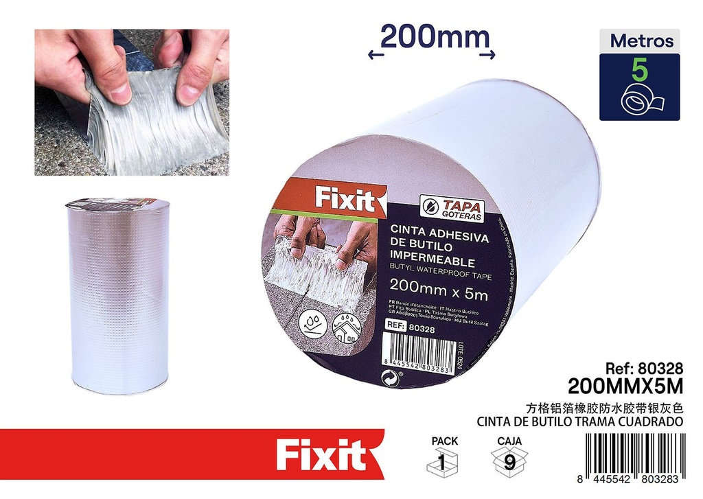 Cinta de butilo tramas cuadrado 200mm*5m - Materiales de sellado