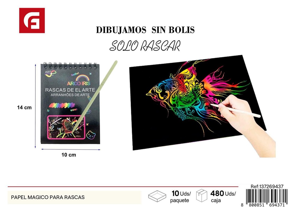Papel mágico para rascas - Manualidades