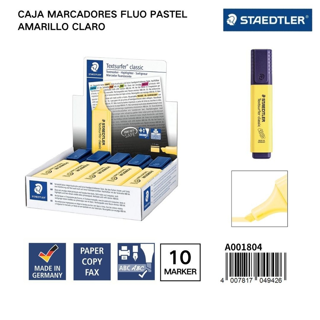 Marcadores fluorescent survey 1/5 mm 10 pcs claro - Artículos de oficina