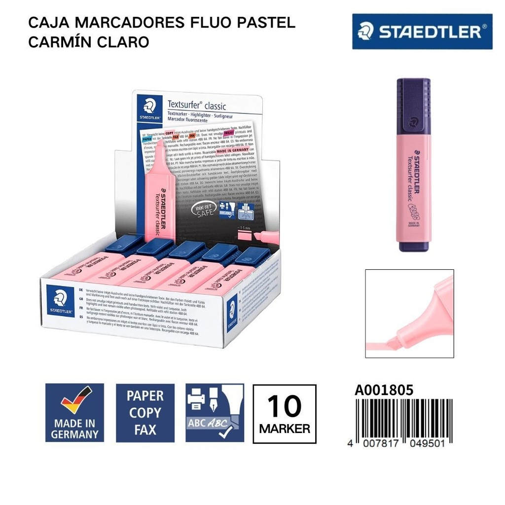 Marcadores fluorescent survey 1/5 mm 10 pcs carmín claro - Artículos de oficina
