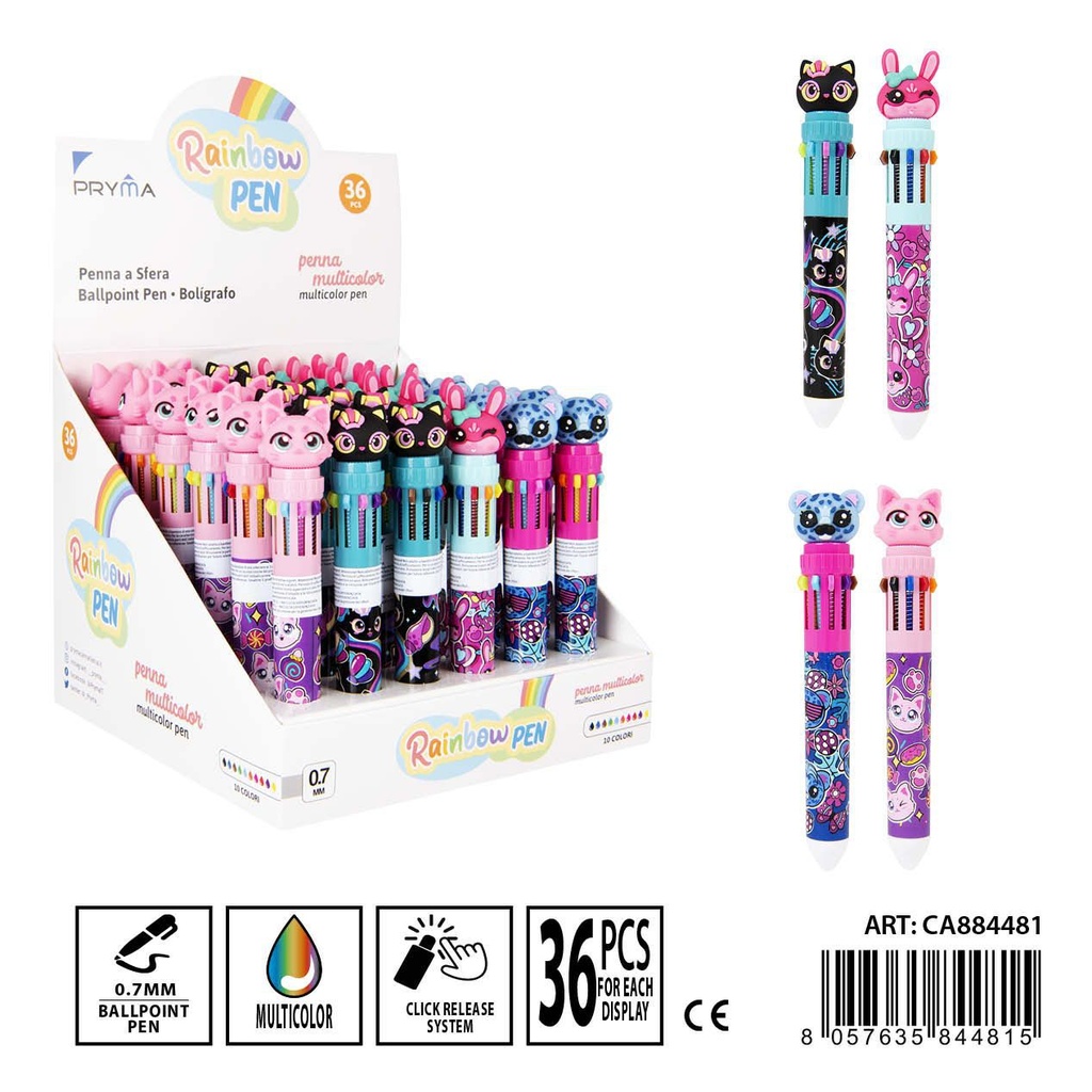 Bolígrafo multicolor 0.7MM (10 colores) - Artículos de escritura