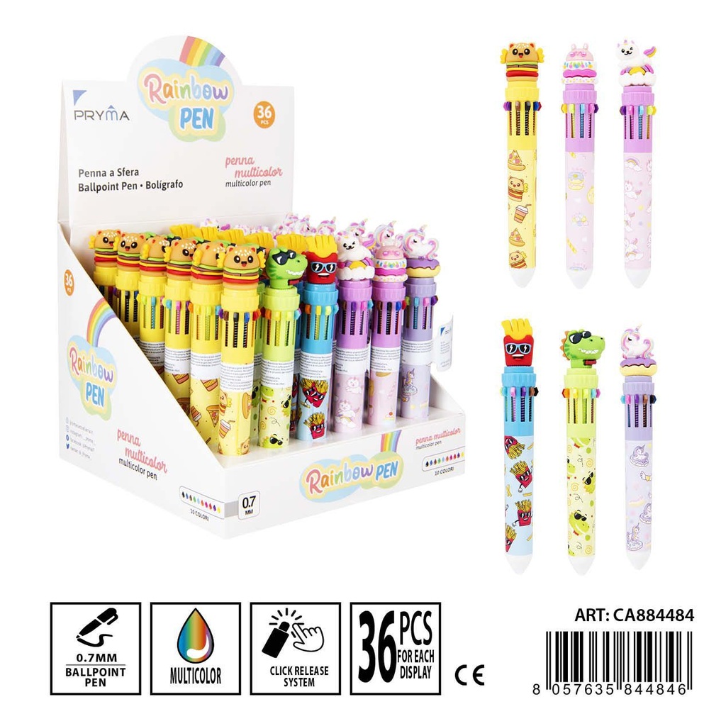 Bolígrafo multicolor 10 en 1 0.7 mm - Herramientas de escritura y papelería