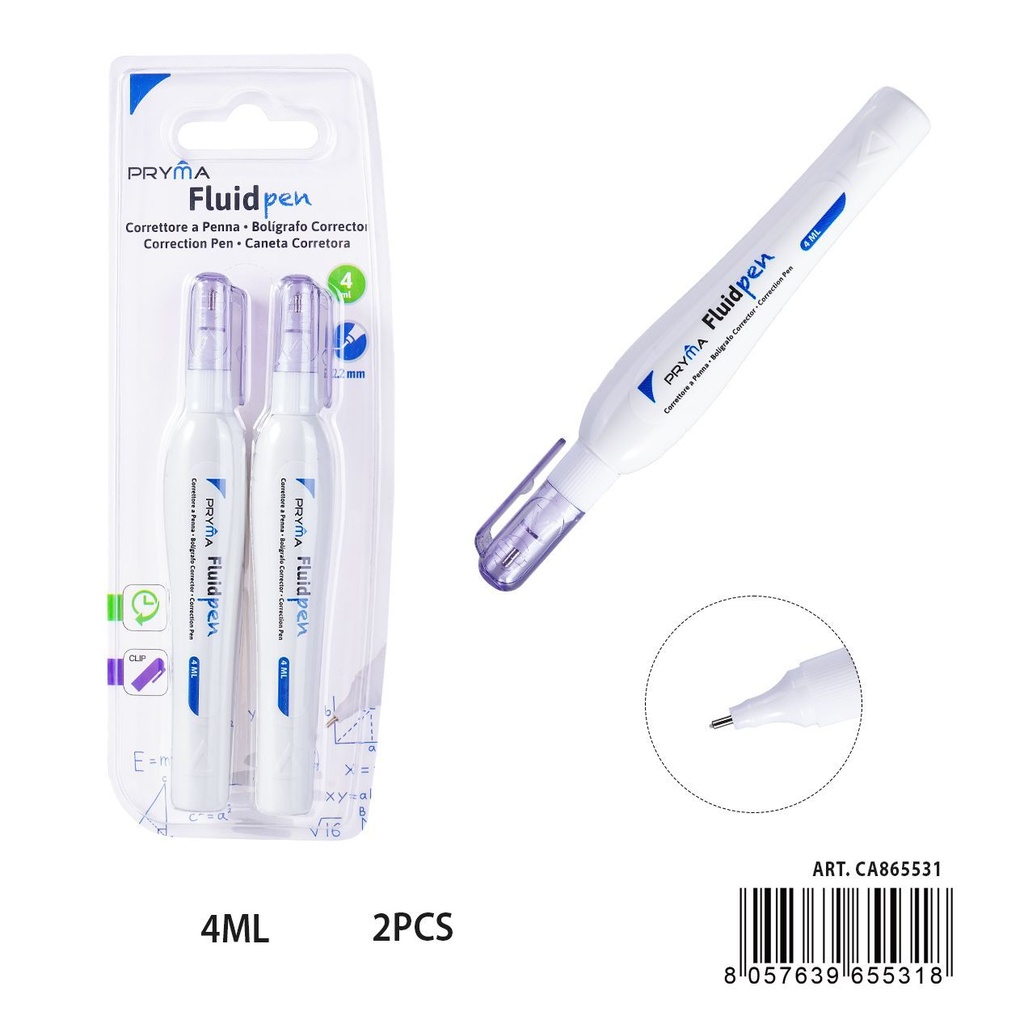 Líquido corrector 4ml 2pz - Material escolar y correctores