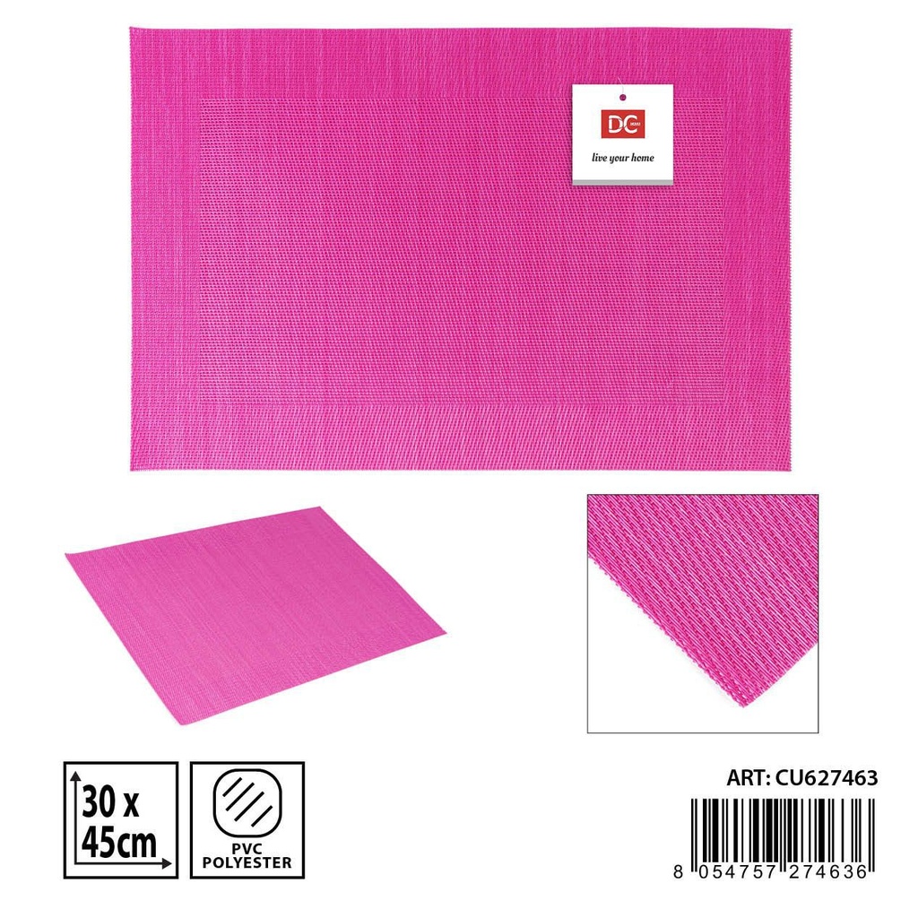 Salvamantel individual 30X45cm fucsia - Artículos de cocina y salvamanteles