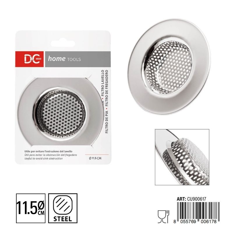 Filtro fregadero de acero 11.5cm para cocina