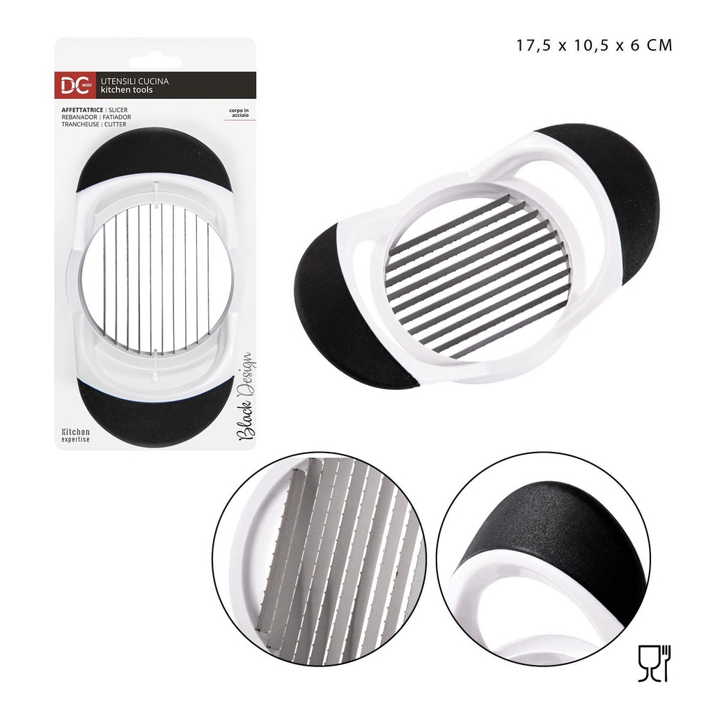Cortador de rebanadas negro de 17.5x10.5x6 cm - Utensilios de cocina