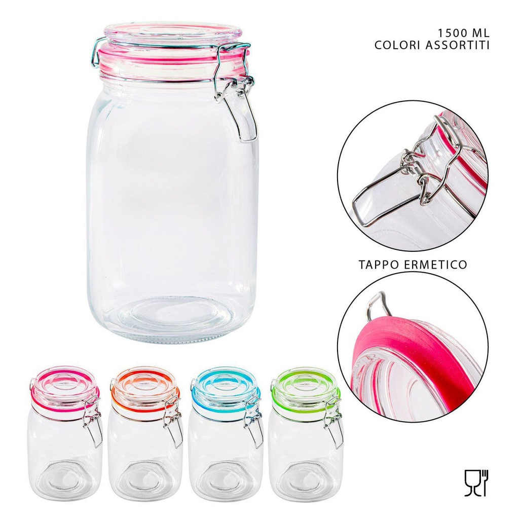 Tarro de cristal hermético 1500ml - Almacenaje de vidrio