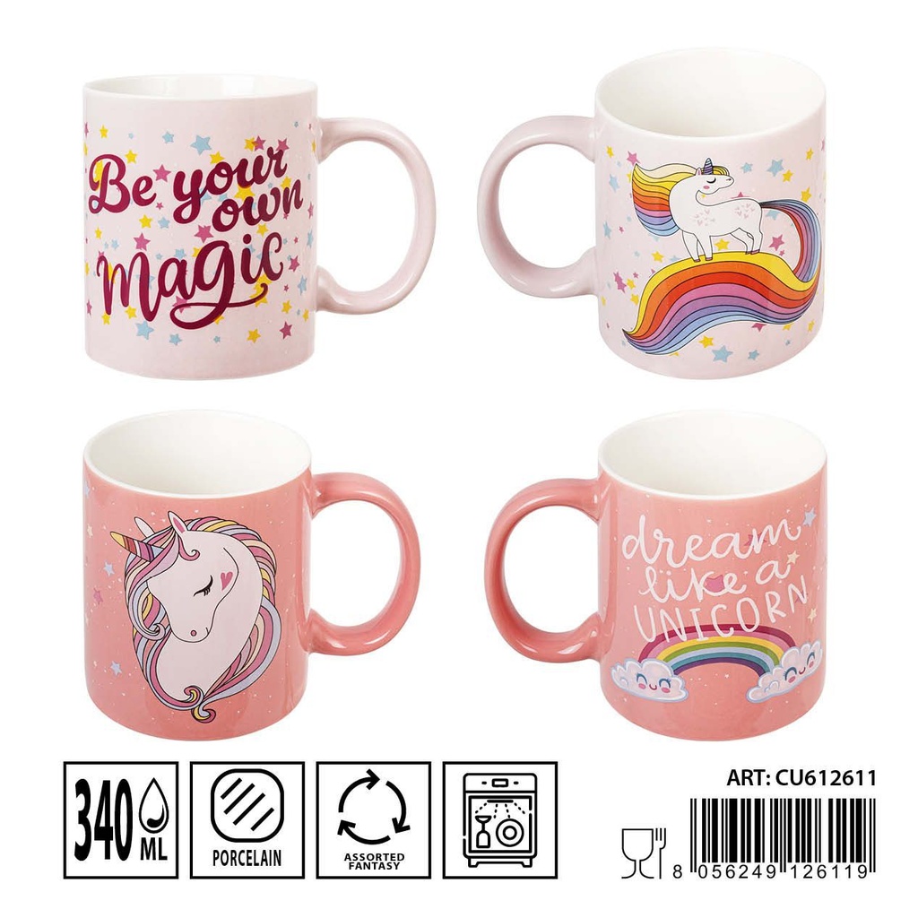 Taza de cerámica unicornio 340ml - Cerámica
