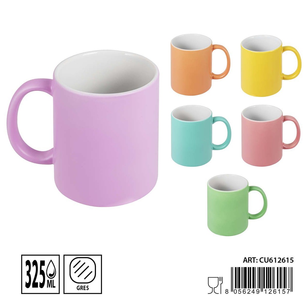 Taza pastel 325ml - Cerámica y artículos de mesa