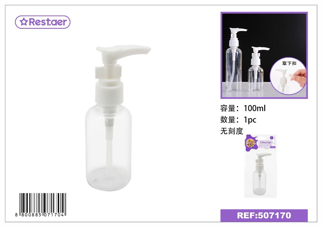 Botella dispensadora 100ml - Accesorios de belleza