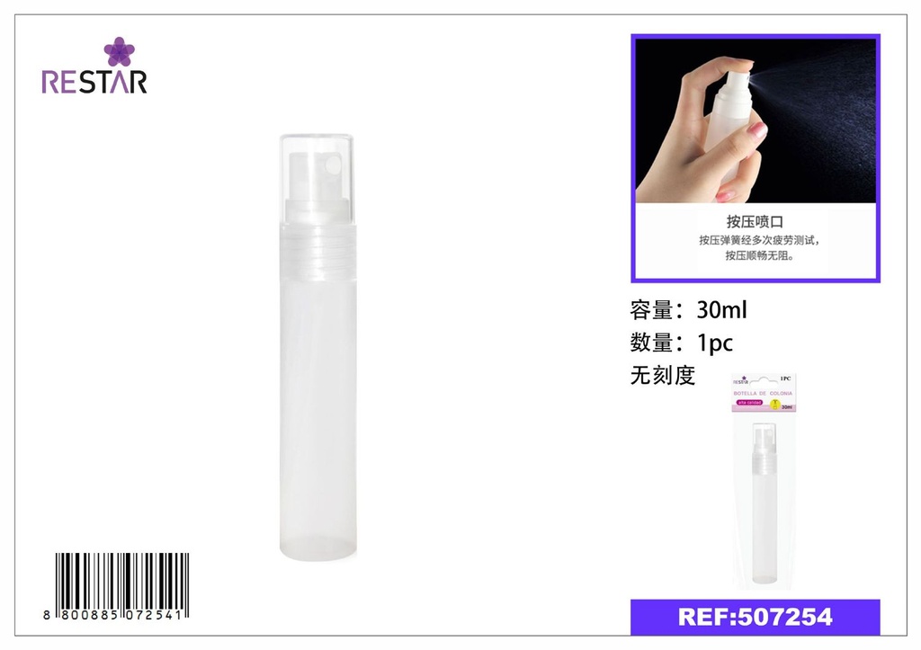 Botella para perfume 30 ml - Envases y frascos de viaje
