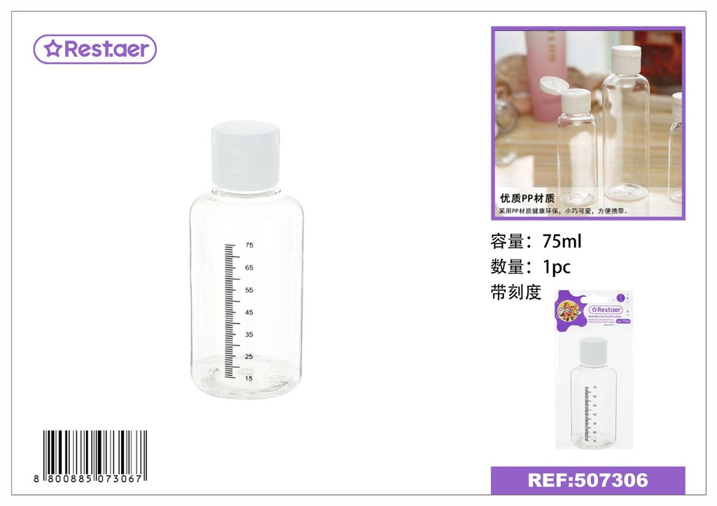 Botella con tapa para loción (75ml) - Envases y frascos de belleza