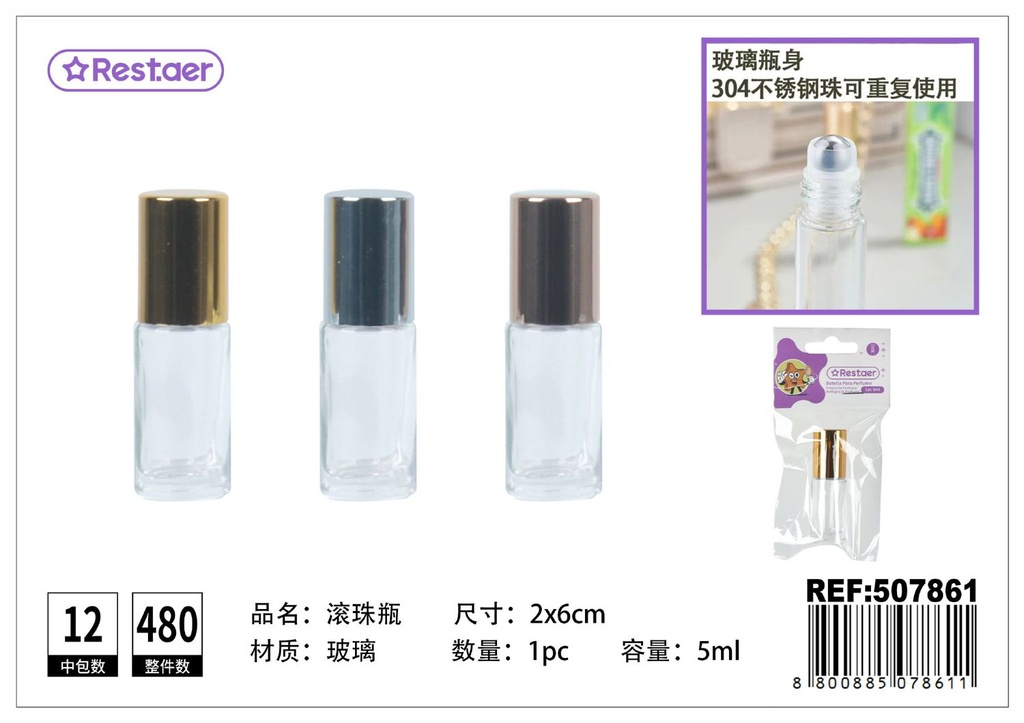 Botella enrollable para aceite esencial 5ml - Accesorios de belleza