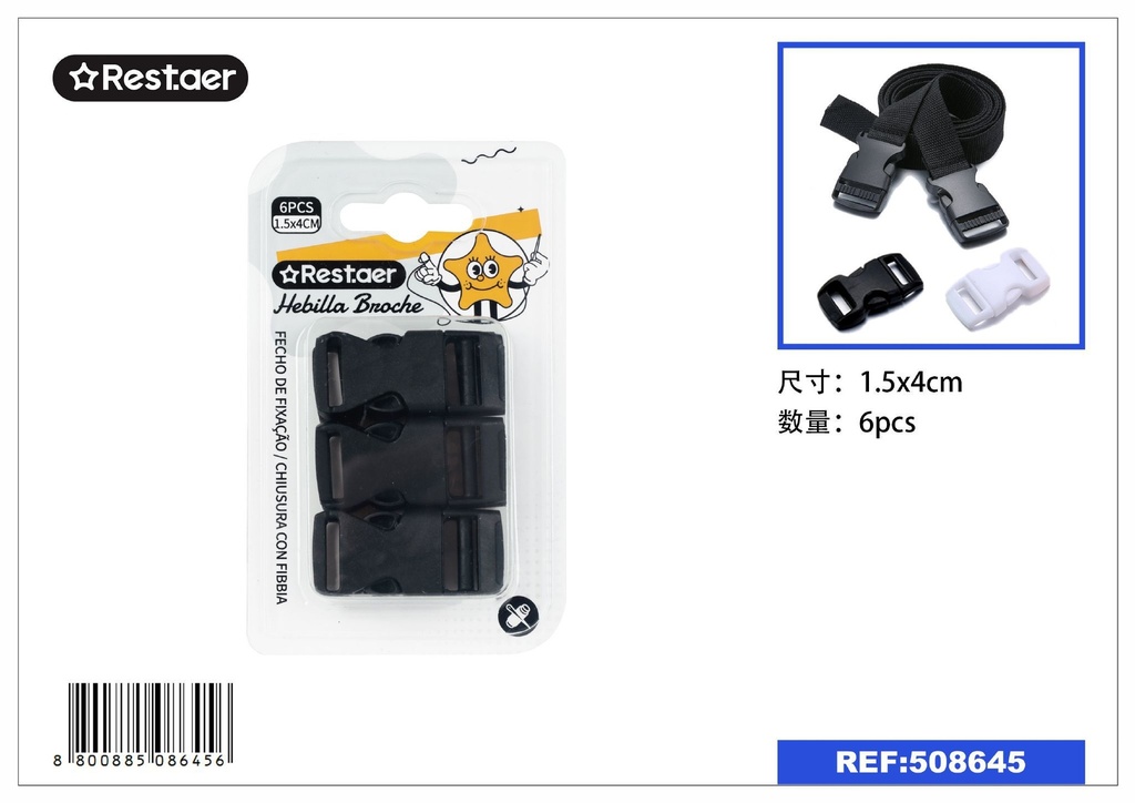 Herrajes de 1.5*4cm en negro - Perfectos para maletas y accesorios
