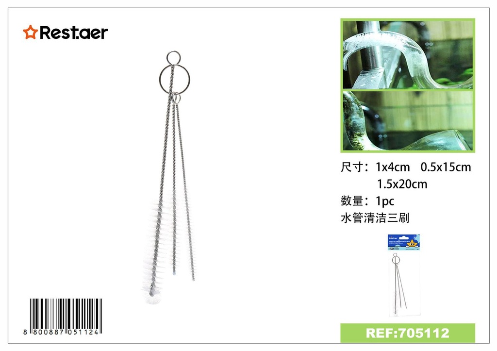 Cepillo de limpieza de acuarios 1.5*20cm - Accesorios para acuarios