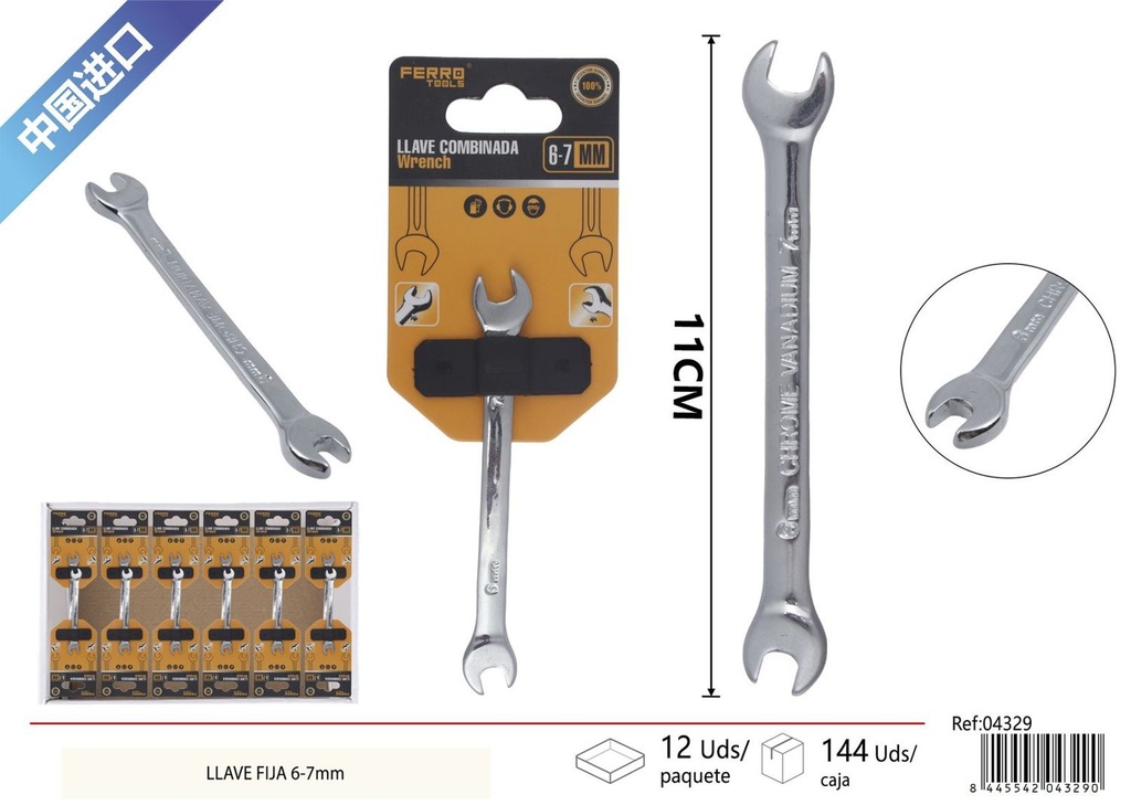 llave fija de 6-7 mm - Herramientas de ferretería
