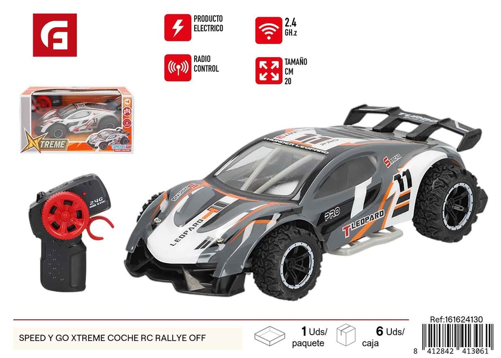 Coche RC rally off Speed y Go - Diversión a control remoto para niños