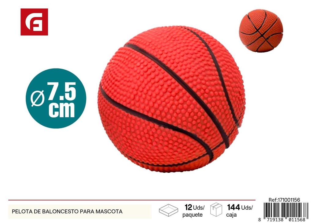 Pelota de baloncesto para mascotas - 7.5 cm