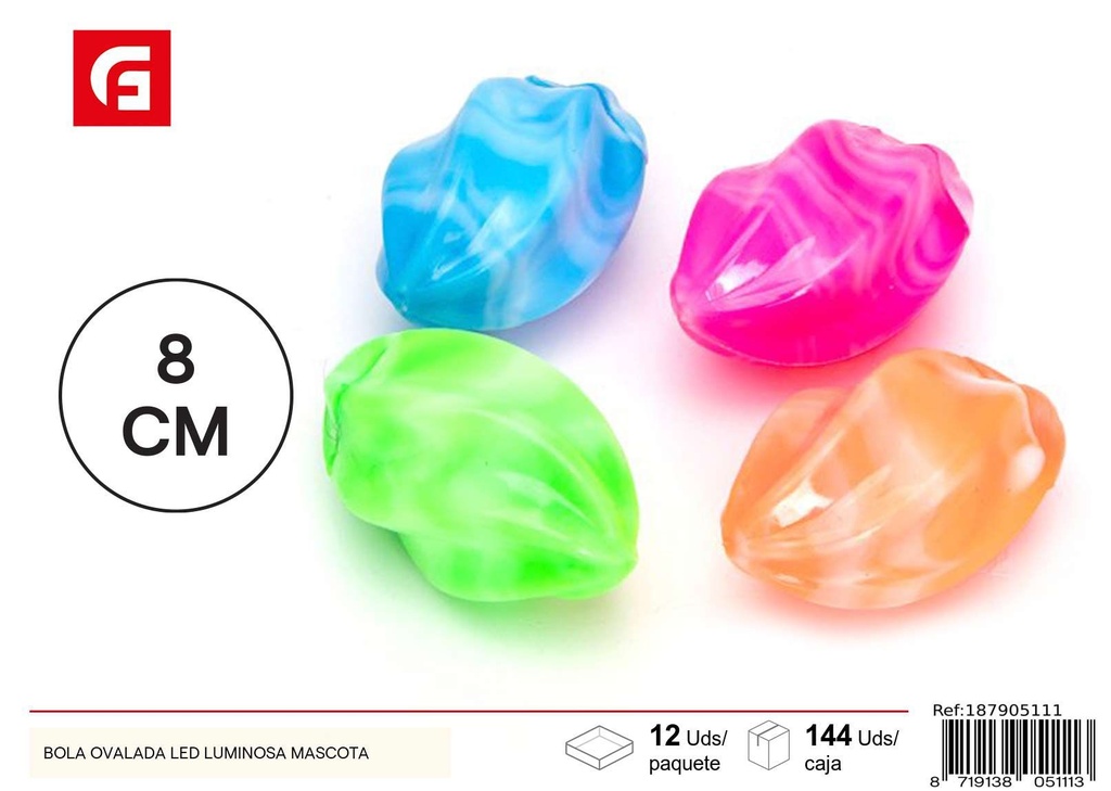 Bola ovalada LED luminosa para mascotas - Juguetes para perros